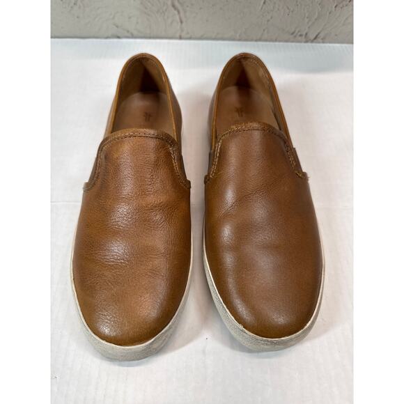 Frye Dylan Womens Brown Cognac Fashion Sneaker Slip On Shoe Size 9 - Picture 1 of 5